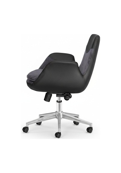 Upstyle Lodos Kumaş Ergonomik Çalışma Koltuğu Füme Krom 65 90 65 Cm