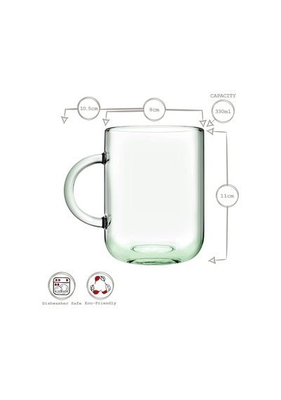 Paşabahçe Aware Fincan - 330 Cc- 2'li Beyaz - Çok Renkli