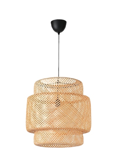 Sinnerlig Bambu Avize 50cm- İskandinav, Modern, Bohem, Rattan Avize, Aydınlatma Hasır