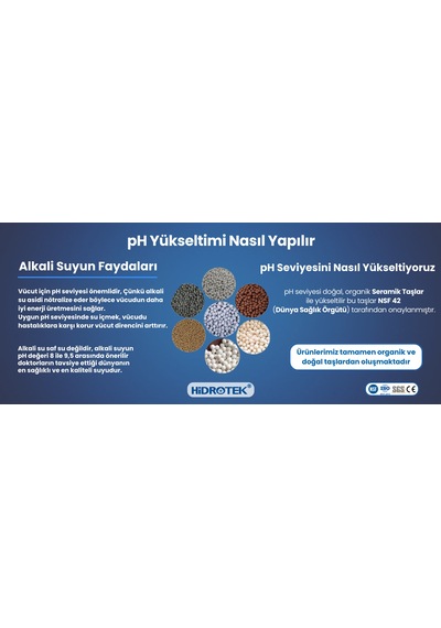 Hidrotek EA Water Ph 9 - B12 Alkali Mineral En Iyi Su Arıtma Cihazı - Pompalı