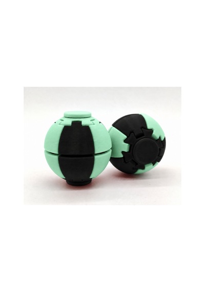 Alvera Press Küresi 3d Baskı Dönüşen Mekanik Fidget Stres Oyuncağı-siyah-mint 39965314