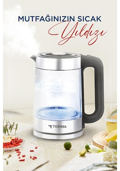 Torima TY-083-18X29A Cam Ledli 1500 W 1.8L Su Isıtıcı