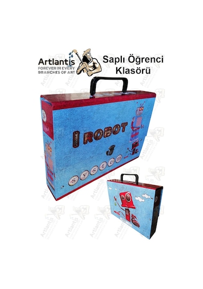 Saplı Klasör 1 Adet Kolplu Klasör Öğrenci Klasörü 32x24x7 Cm Saplı Çanta Saplı Dosya Okul Sınıf Kırmızı