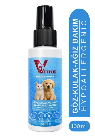 Kedi Köpek Göz Kulak Ağız Temizleme Losyonu Hipoalerjenik Pet Bakım Deri Temizleme Spreyi 100ml