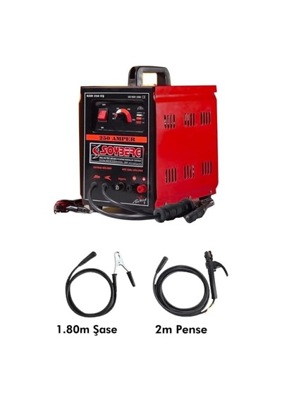 Tr 250 Eş Şarjlı Kaynak Makinesi, 80-250a Elektronik Ayarlanabilir, 2500w, 220v Ac, Fan Destekli Hava Soğutmalı
