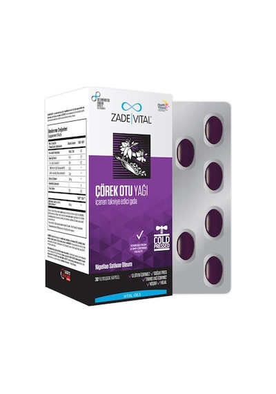 Zade Vital Çörek Otu Yağı 900 Mg 30 Kapsül