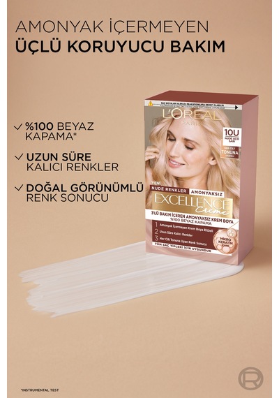 L Oréal Paris Excellence Creme Nude Renkler Saç Boyası 10u Nude Açık Sarı