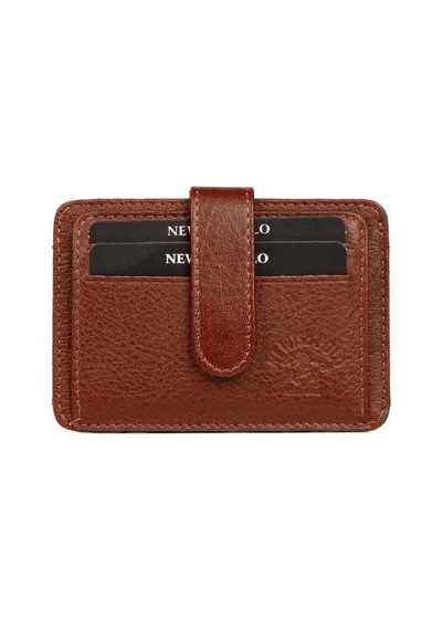 Newish Polo Erkek Hakiki Deri Cüzdan Ve Kartlık - New083 Taba