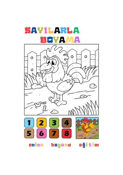 Çocuklar İçin Sayılarla Boyama Seti 2 Spiralli Kitap