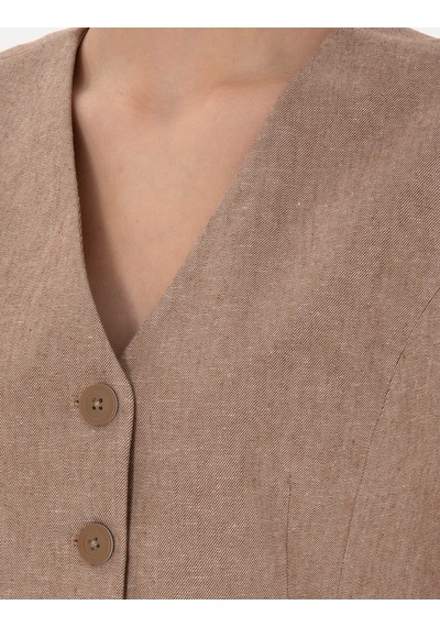 Pierre Cardin Kadın Camel Yelek Dokuma 50306488-vr015