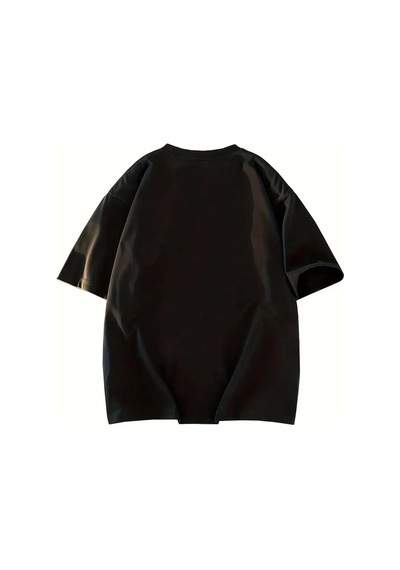 Primemagazam Kadın T-shirt Bisiklet Yaka Ny Baskılı Kısa Kol Tişört - Siyah Çeşitli