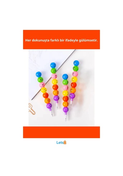 Emojili Renkli Yumurtlayan Kalem 4'lü Set Çok Renkli