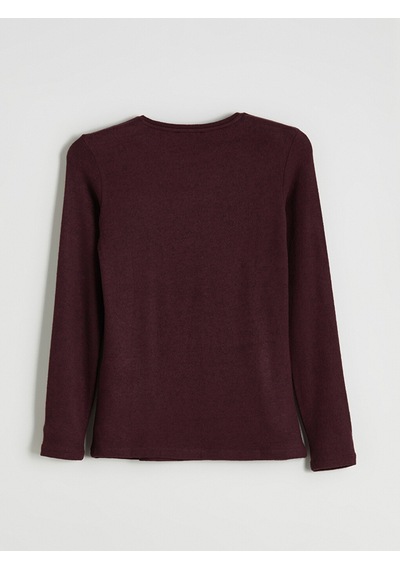 Lcw Everyday Bordo Bisiklet Yaka Kadın Body