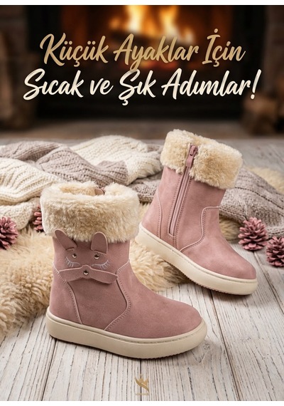 Cool Kids Kız Çoçuğu Kışlık Su Geçirmez Ortopedik Kaydırmaz Termo Taban Rahat Deri Spor Bot Pudra Cool Kids Kız Çoçuğu Kışlık Su Geçirmez Ortopedik Kaydırmaz Termo Taban Rahat Deri Spor Bot Pudra