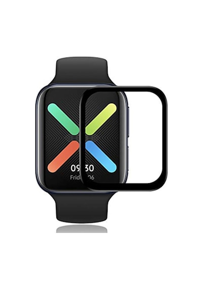 Oppo Watch 41Mm 3D Full Kavisli Pmma Cam Ekran Koruyucu (459333764)-Siyah