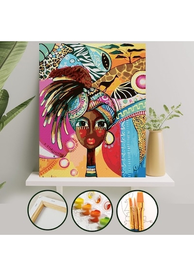 Sayılarla Boyama Tuval Seti 40X50 Cm - Karnaval Sayılarla Boyama Tuval Seti 40X50 Cm - Karnaval