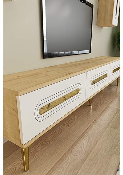 Tvr1804dbg - Rany Tvr180 Ünitesi Takım Safirmeşe-beyaz-gold 180cm