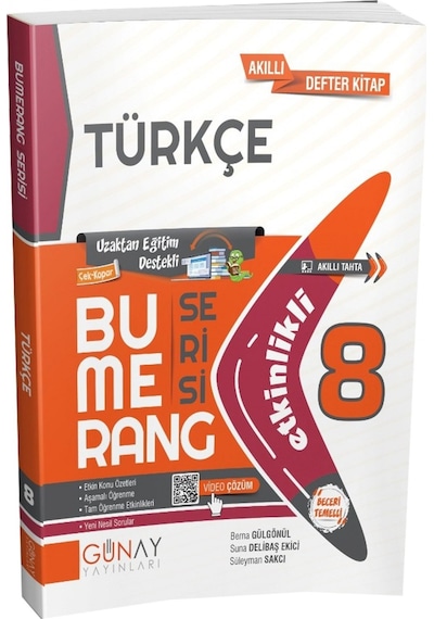 8. Sınıf Bumerang Etkinlikli Türkçe - Günay Yayınları
