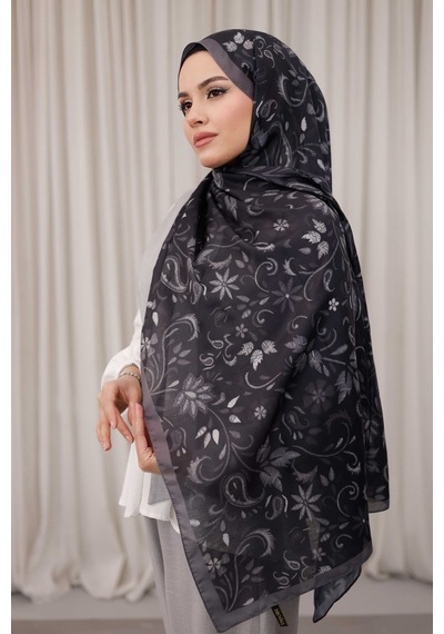 Mimiyum Rüya Desen-soft Şal Siyah Çok Renkli