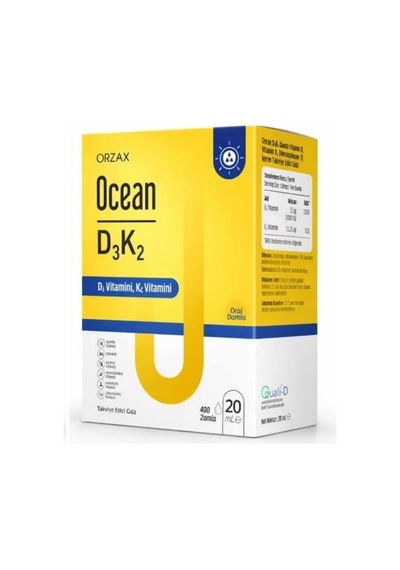 Ocean Vitamin D3 + Vitamin K2 Oral Damla 20 Ml