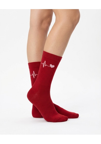 Gost Liria Crimson Desenli Unisex Soket Çorap Kırmızı