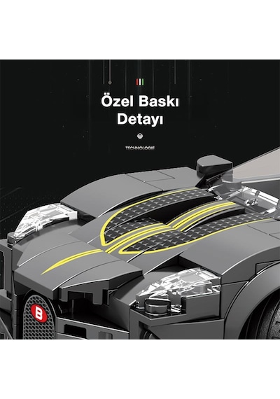 Reobrix Creator 685 Bugatti La Voiture Noire Spor Araba Yaratıcı Yapı Blok Seti Building Blocks - 339 Parça