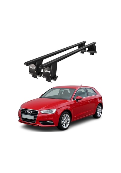 Royal Audi A3 2013-2020 Uyumlu Siyah Kilitli Ara Atkı Port Bagaj Tavan Barı