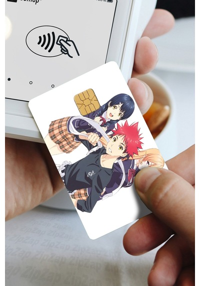 Food Wars Shokugeki No Soma Kart Kaplama Sticker 8 Adet Çok Renkli