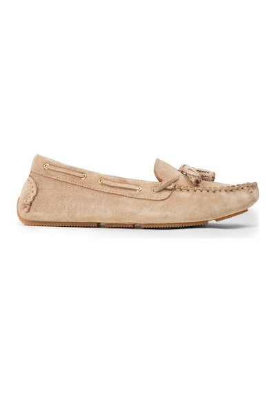 Deery Kadın Süet Bej Püsküllü Loafer Ayakkabı - Dl506zbejc01
