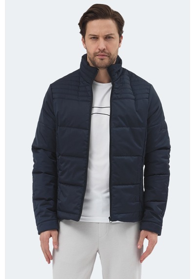 Slazenger Blanco Erkek Dik Yaka Slim Fit Lacivert Mont & Kaban Lacivert