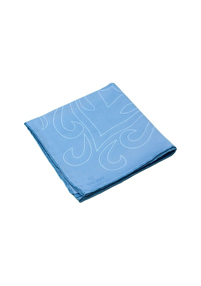 Mim Eşarp Valino Degrade Desenli Şifon Eşarp 90x90 Cm İndigo