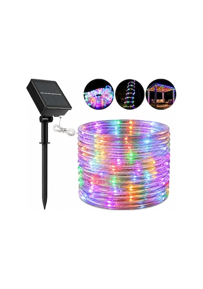 10 Metre Güneş Enerjili Rgb Led Hortum Işık Kumandalı Su Geçirmez Bahçe Balkon Dış Mekan Aydınlatma Diğer