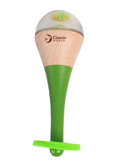 Classic World Ahşap Marakas - Yeşil 40527y