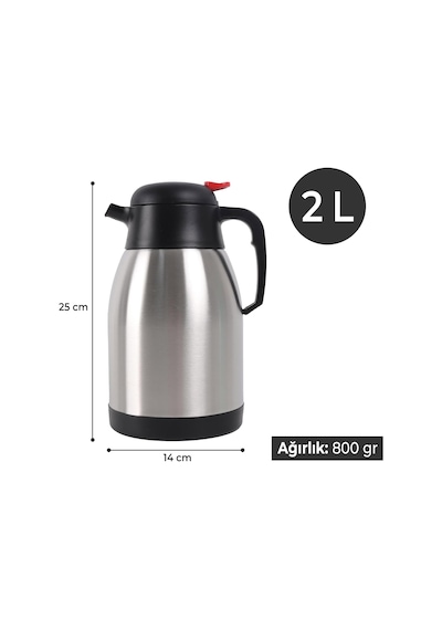 Penguen 2 Litre Çelik Termos Png-1200p, Penguen Çay Termosu Çok Renkli