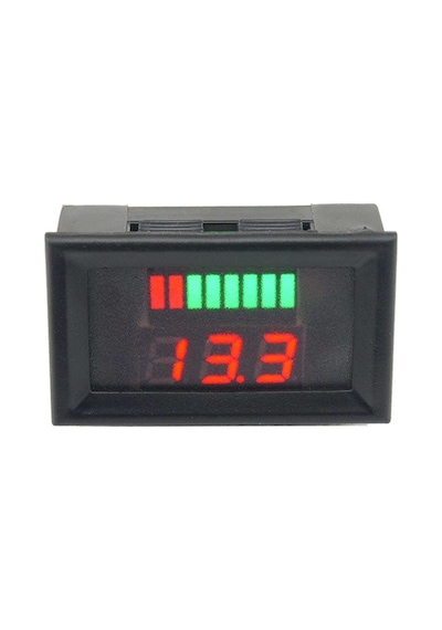 Akü Pil Kapasite Göstergesi Voltmetreli 70V-12V/24V/36V/48V/60V Pillerle Uyumlu  Kurşun Asit Batarya