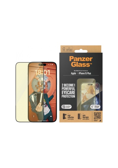 Panzerglass Eyecare Screen Protection Apple iPhone Uyumlu 15 Plus Ultra Geniş Fit Ve Kolay Hizalama Kit Şeffaf Panzerglass Eyecare Screen Protection Apple iPhone Uyumlu 15 Plus Ultra Geniş Fit Ve Kolay Hizalama Kit Şeffaf