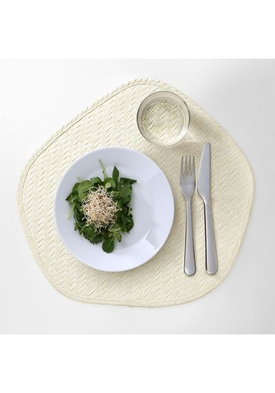 Ikea Paddfısk Amerikan Servis, Palmiye Yaprağı El Yapımı, 37x35 Cm Çok Renkli