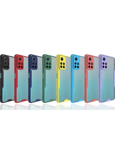 Xiaomi Poco M4 Pro Kapak Colorful Kamera Korumalı Silikon Kılıf
