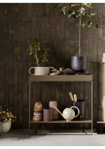 Ferm Living Lıvıng Orb Sulama Kabı, 2 L, Mat Boyalı Paslanmaz Çelik, Organik Tasarım Bahçe Kovaları Bej