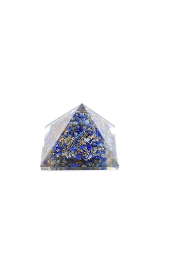 Hakiki Doğal Lapis Lazuli Taşı Orgonit Piramit 35 Gram