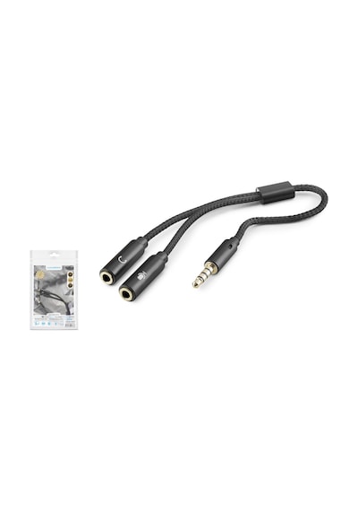 Büro Ev Ofis Ses Sistemi İçin 3.5mm Mikrofon Aux Ses Ayırıcı Adaptör