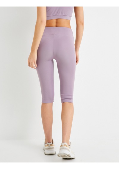 Koton Bisikletçi Taytı Diz Altı Yüksek Bel Slim Fit Lila 4sak40105nk Lila