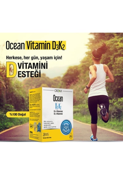 Ocean D3 Ve K2 Vitamini Içeren Takviye Edici Gıda Damla 20 Ml