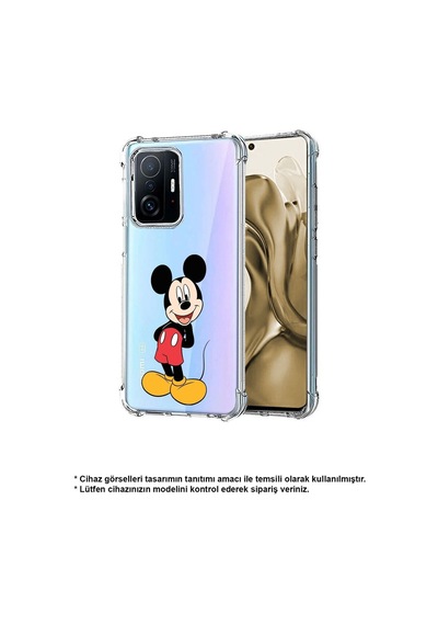 Samsung Galaxy Uyumlu S23 Plus Köşe Korumalı Antişok Kapak Mickey Mouse Tasarımlı Şeffaf Kılıf