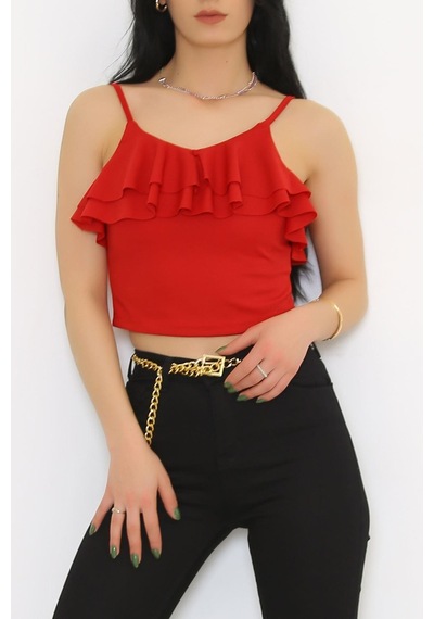 Zhlbutik Yaka Fırfırlı Bluz Atlet 001