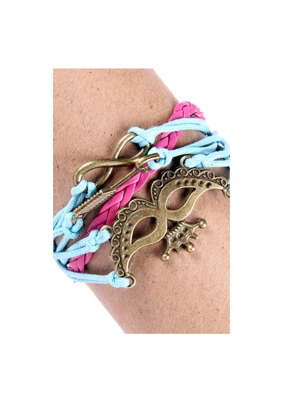 Tblk02585 Maskeli Balo Figürlü Salaş Unisex Bileklik 2571-2608 Çok Renkli