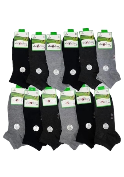 Dündar Çorap Dündar Plus 4605 Erkek Bambu Patik Çorap 12 Adet 001 Çok Renkli