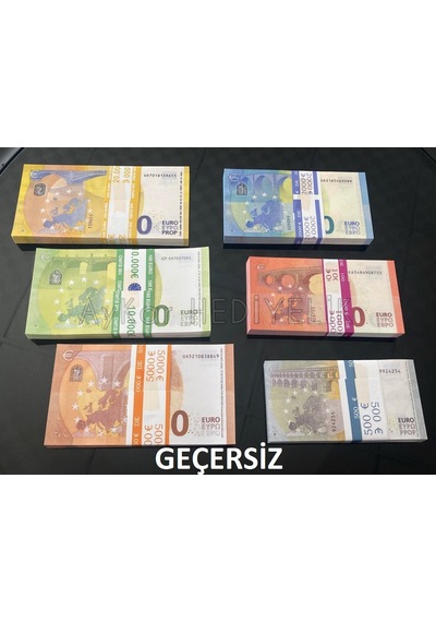 600 Adet Karışık Euro 5-10-20-50-100 ve 200 Euro Geçersiz Paralar
