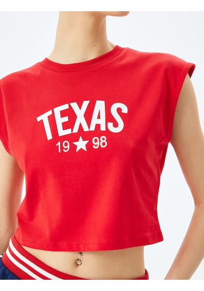 Koton Slogan Baskılı Kolsuz Crop Bisiklet Yaka Tişört Kırmızı 5sal10118ık KIrmızı Kırmızı Koton Slogan Baskılı Kolsuz Crop Bisiklet Yaka Tişört Kırmızı 5sal10118ık KIrmızı Kırmızı