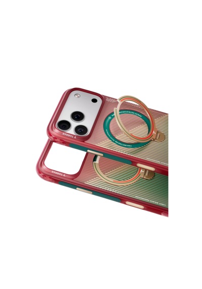 Torras Apple iPhone 17 Pro / 18 Pro Uyumlu Ostand Q3 Air World Cup Serisi Magsafe Kılıf Kırmızı Yeşil